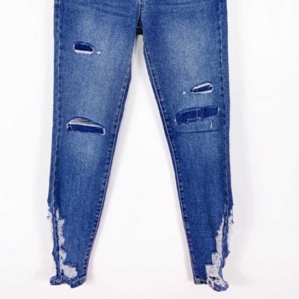 FP We The Free Patchwork Raw Hem Jeans